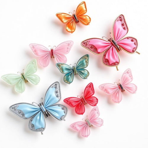 Butterfly Hair Clips Set